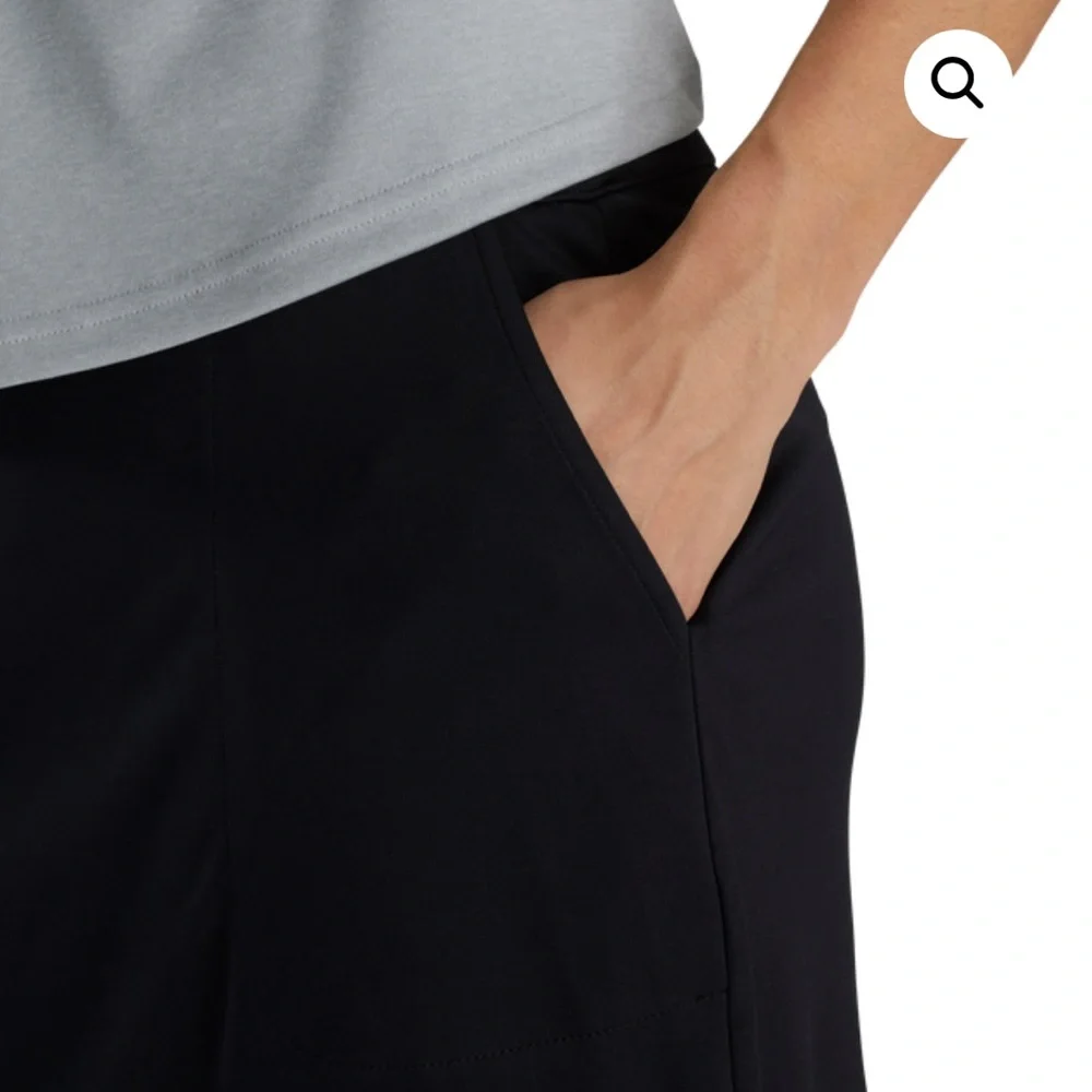 NEW! FootJoy Performance Interlock Knit Skort Black Shorts Skirt Pockets Size S